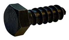 Lag Screws Black Oxide 1/2' x 2-1/4', Quantity 200 Bolts, Heavy Duty Coach Screw for Structural and Wood Application Use Low Carbon Steel ASME B18.2.1 and SAE J429 by Newport Fasteners