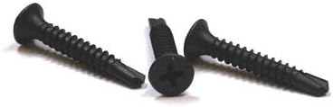 #7 x 1' Self-Drilling Drywall Screws/Phillips/Bugle Head/Steel/Black Phos / 10,000 Pc. Carton