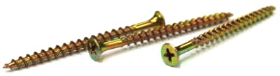 #8 x 2' Coarse Drywall Screws/Phillips/Bugle Head/Steel/Zinc Yellow / 2000 Pc. Carton