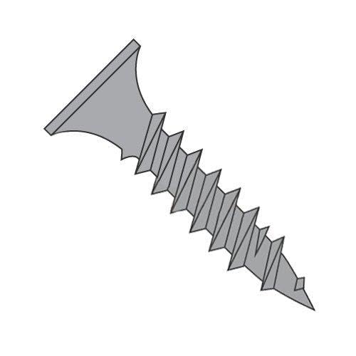 #8 x 1 Fine Drywall Screws/Square/Bugle Head/Steel/Black Phos (Carton: 2,000 pcs)