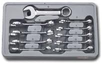 81904 10 Piece Metric Stubby Combination Wrench Set