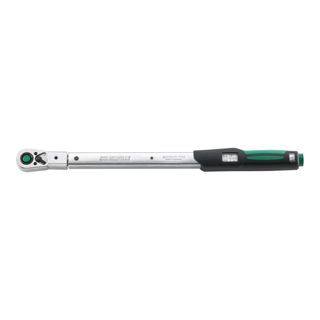 Stahlwille 96502105 3/8' MANOSKOP Torque Wrench, Fine-Tooth Ratchet, 10Nm - 50Nm, QuickRelease Safety Lock, Dual Stop Signal, Click-type, Deviation ± 4%, Made in Germany