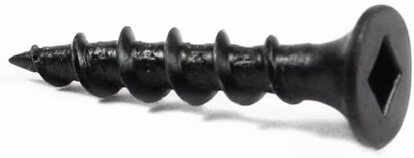 #8 x 1' Coarse Drywall Screws/Square/Bugle Head/Steel/Black Phos / 2,000 Pc. Carton