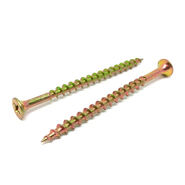 (3500 Pieces) #6-9x2' Steel Bugle Head Drywall Screws Piercing Point Zinc Yellow