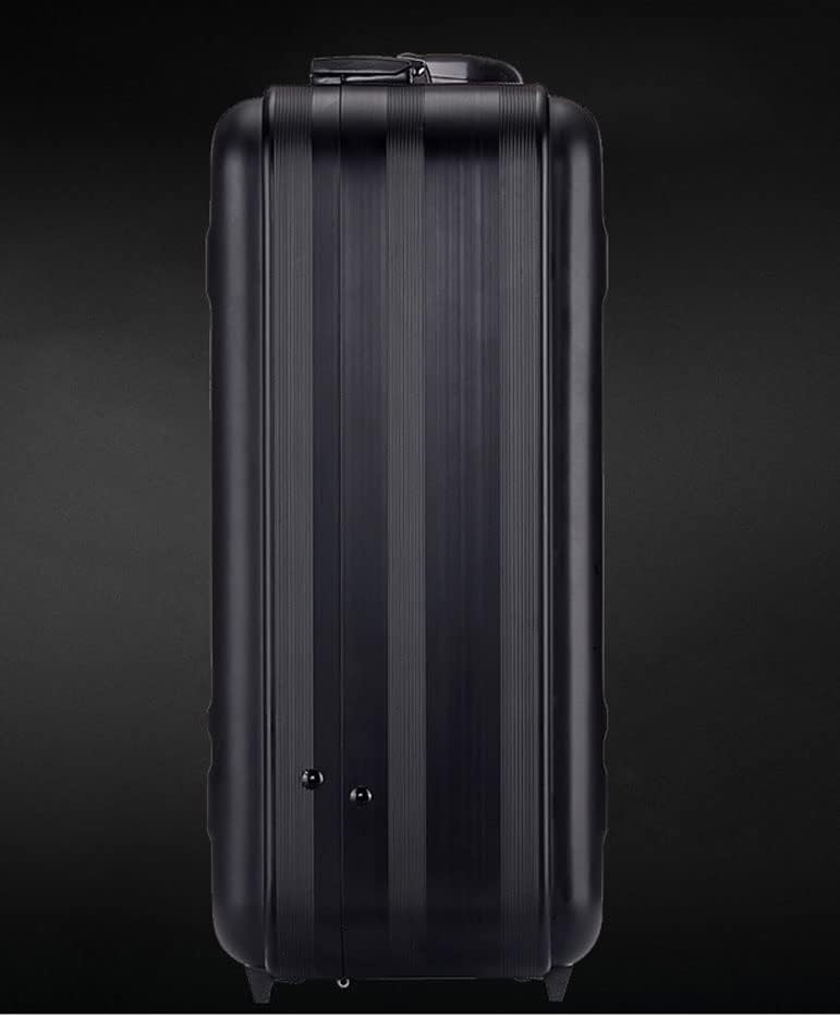 Men Metal Briefcase Aluminum Locking Storage Box with Removable Foam, Family Medicine Case, Money Suitcase, Jewellery Display Box, Black, 16.5X12.6X4.5 Inch