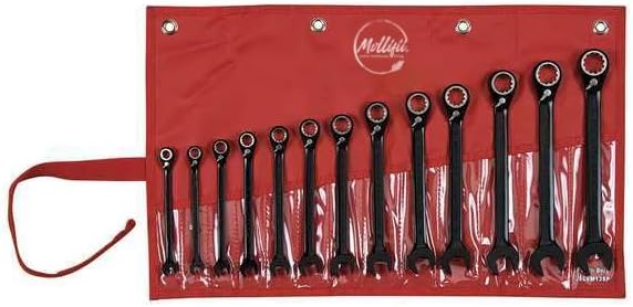 Ratcheting Wrench Set, Combination, Stubby, Mfr: JSCVMS-13S-A