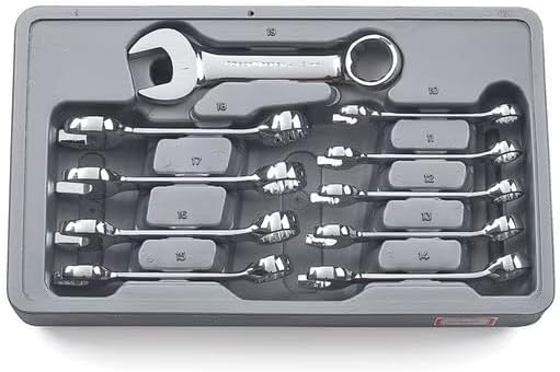 Metric Stubby Combo Wrench Set, 10 pcs., Mfr: 81904-A