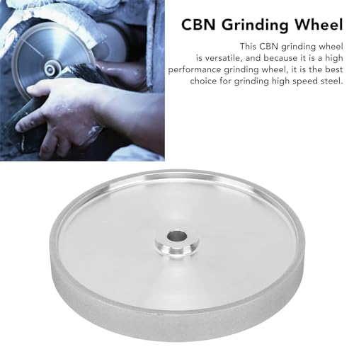 CBN Grinding Wheel 8 Inch 180 Grit 5/8 Inch Spindle for Bench Grinders Sharpening High Speed Steel Woodturning Tools