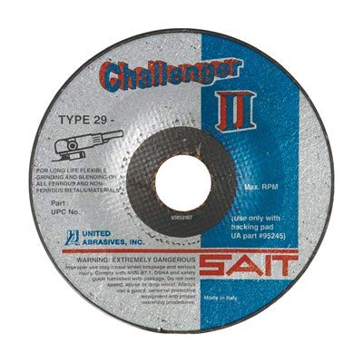 UA United Abrasives 7' x 1/8' x 7/8 Aluminum Oxide 36 Grit Grinding Wheel (4 Pack)