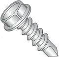 #8-18 x 2' Self Drilling Screws, Hardened Stainless Steel 410, Indented Hex Washer, Unslotted, #2 Point, Type BSD, Full Thread (Quantity: 500 pcs)