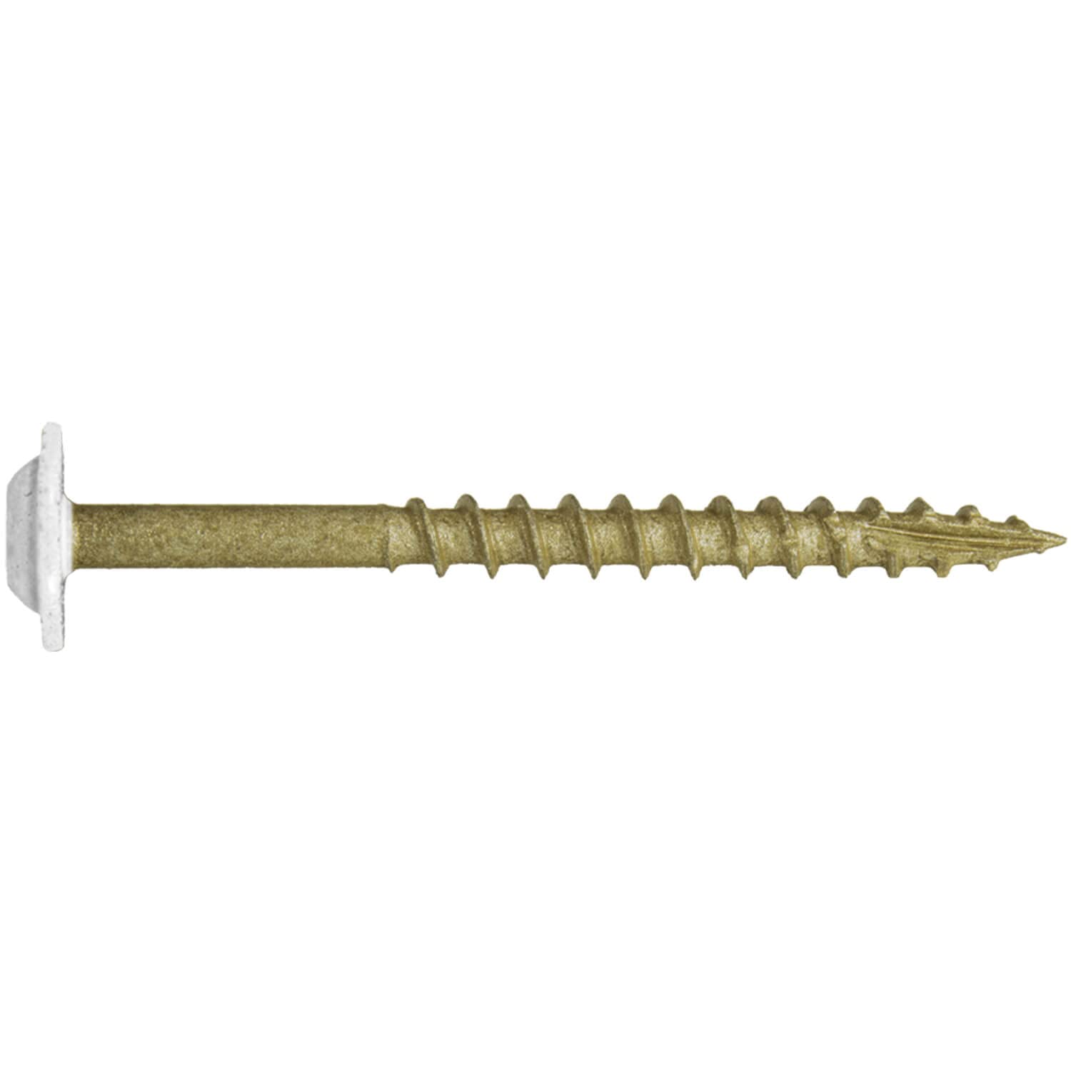 8 x 2 White Bronze Star Multipurpose Torx/Star Drive - Exterior Coated Modified Truss Head Cabinet Wood Screw - 1 Pound CASE - 42 Boxes 5,796 Screws