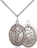 Sterling Silver St Sebastian Cheerleading Medal.