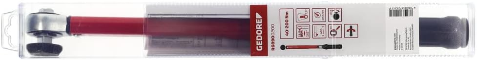 GEDORE - R68900200 RED Torque Wrench 1/2 40-200Nm l.485mm