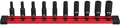 10 PC 49-66-7001 Impact Socket Set for Milwaukee 1/4' Drive 6 Point Deep Socket Set - Black