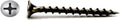 (2500) #7 X 2-1/2' Drywall Screw Phillips Bugle Head Coarse Thread Black Phosphate Bulk Box