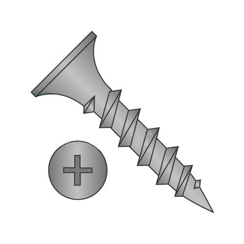 #7 x 2 Coarse Drywall Screws/Phillips/Bugle Head/Steel/Black Phos (Carton: 3,000 pcs)