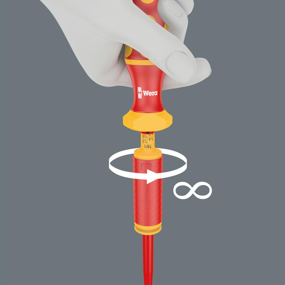 Wera 05074752001 Series 7400 VDE Kraftform adjustable torque handle (0.3-3.5 Nm), art. no. 7440 VDE x 0.3-1.2 Nm