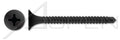 (1500 pcs) #10 X 2, Drywall Screws, Self-Drilling Point, Bugle Phillips Drive, Fine Thread, Steel, Black Phosphate