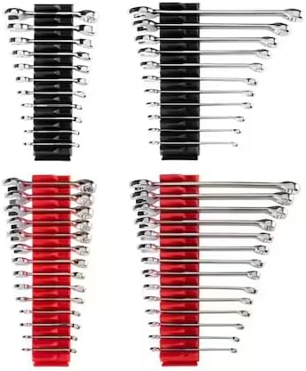 50pc Stubby/Standard Length Combination Wrench Set w/Modular Organizer (1/4-3/4 in, 6-19 mm), Mfr: WCB95901-A