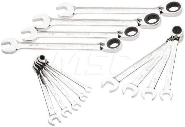 Paramount 13 Piece Reversible Ratcheting Combination Wrench Set: 5/16' to 1 inch