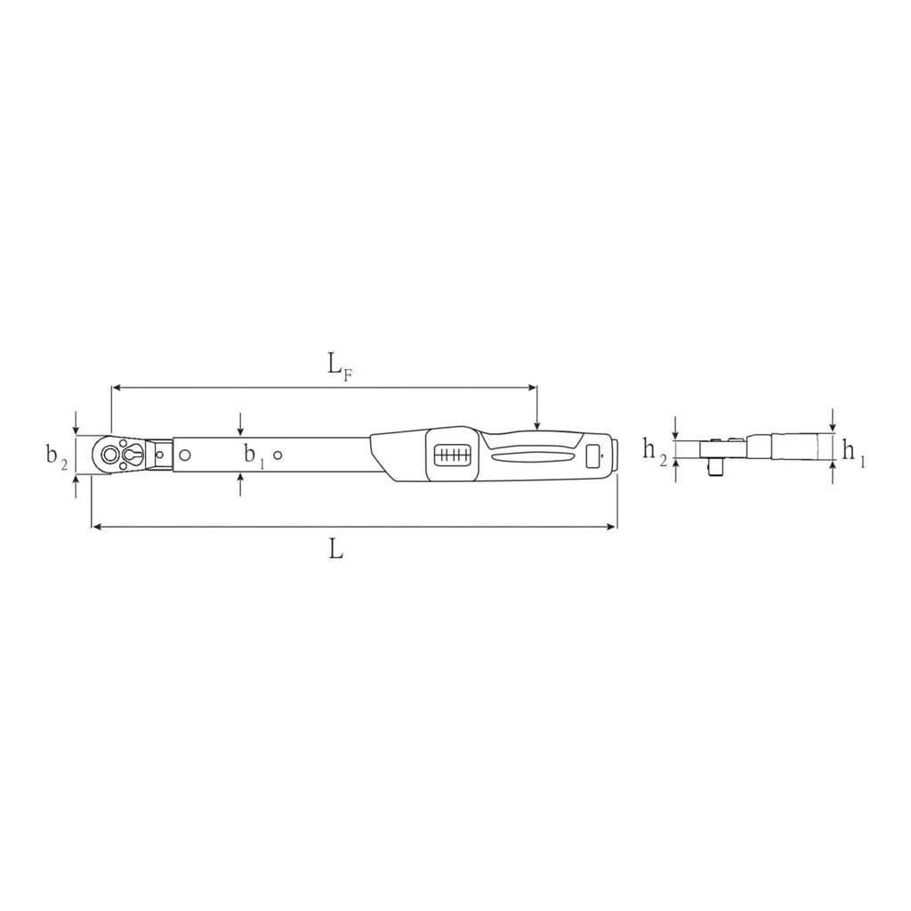 Stahlwille 96502110 1/2' MANOSKOP Torque Wrench, Fine-Tooth Ratchet, 20Nm - 100Nm, QuickRelease Safety Lock, Dual Stop Signal, Click-type, Deviation ± 4%, Made in Germany