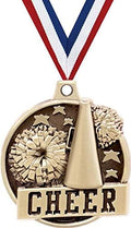 Crown Awards 1.5' Cheer Medal - Gold Cheer Challenger Award Medals Prime