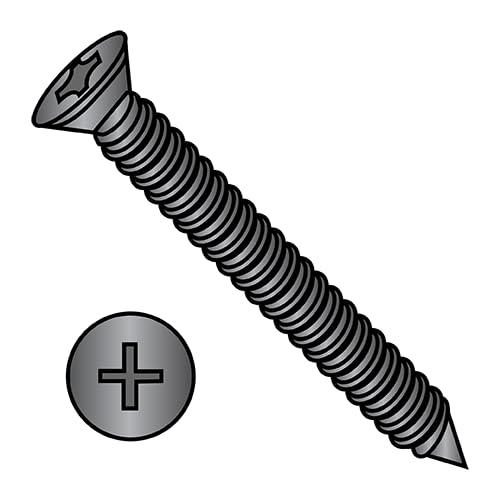 #6 x 1 Fine Drywall Screws/Phillips/Trim Head/Steel/Black Phos / 10000 Pc. Carton
