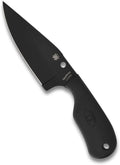 Spyderco Subway Bowie Fixed Blade Knife with 2' LC200N Steel Blade and FRN Handle - EDC Knife for Men and Women, Perfect for Hunting, Tactical, Camping, Survival, Hiking - PlainEdge - FB48PBBK