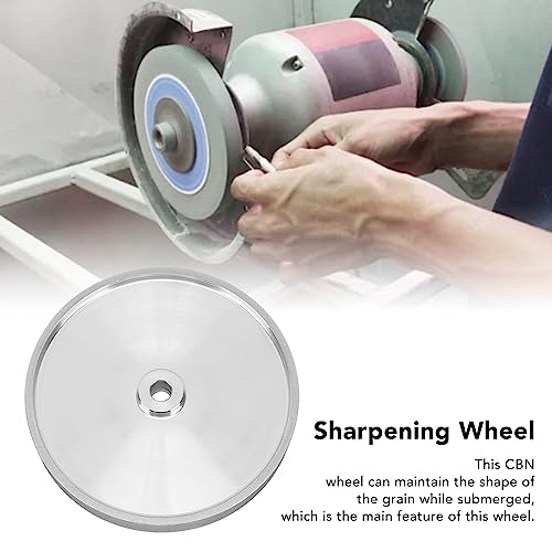 CBN Grinding Wheel 8 Inch 180 Grit 5/8 Inch Spindle for Bench Grinders Sharpening High Speed Steel Woodturning Tools