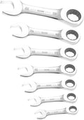 Britool E111104B Stubby Ratchet Spanner Set (7 Pieces)