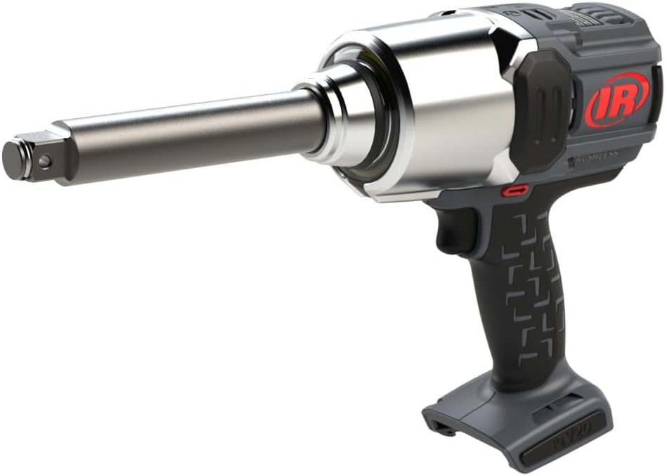 Ingersoll Rand W8571 3/4' 20V Cordless Impact Wrench Bare Tool, 2000 ft-lb Torque, 6' Extended Anvil, Friction Ring Thru-hole, Pistol