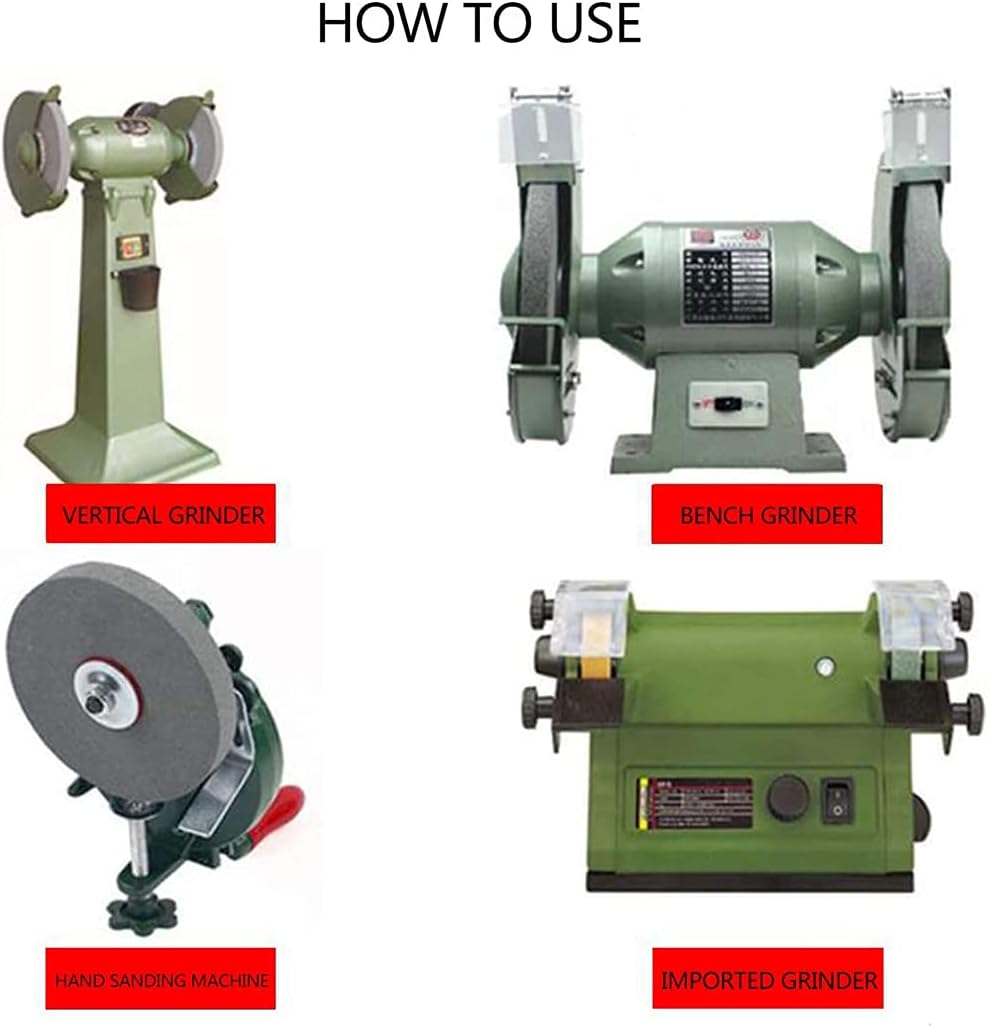 Bench Grinder Wheels, Green Silicon Carbide Bench Pedestal Grinding Wheel 250mmx32mmx25mm 46-120 Grit(120 Grit)