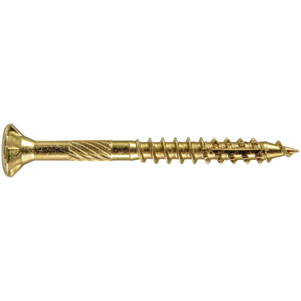 8 x 1-3/4' Gold Star Wood Screw Torx/Star Drive Flat Head - CASE Qty 42 Boxes 7,224 Screws