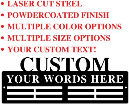 Custom Medal Hanger Holder Display, Personalized Medal Holder, Custom Metal Holder, Metal Medal Holder, Custon Name Metal Medal Holder (36' Wide)