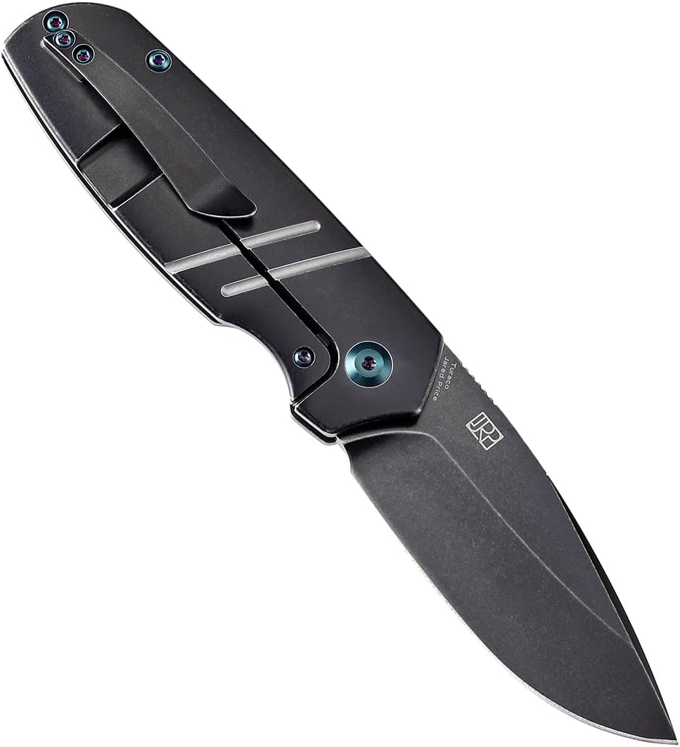 KANSEPT Turaco Pocket Folding Knives for Men EDC Camping Folding Knife 2.85'' CPM-S35VN Material Pocket Folding Knife with Bronze Anodized Titanium Handle Everyday Carry K2049A2