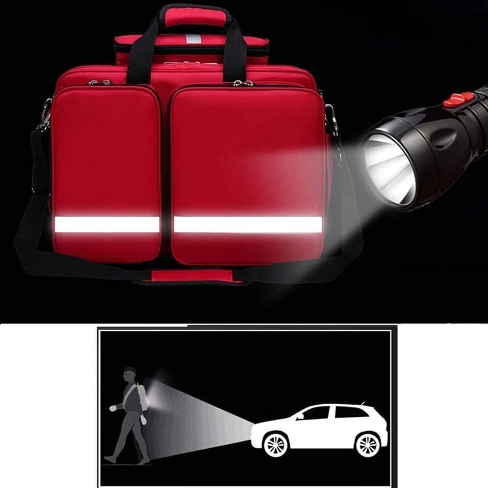 Professional First Aid Kit, Wheeled Medical Cart Bag, Waterproof Emergency Medical Storage Bag, Suitable for Emergency Medical Technicians
