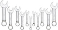 NEW 11 pc SAE Stubby Combination Wrench Set 3/8' to 1'