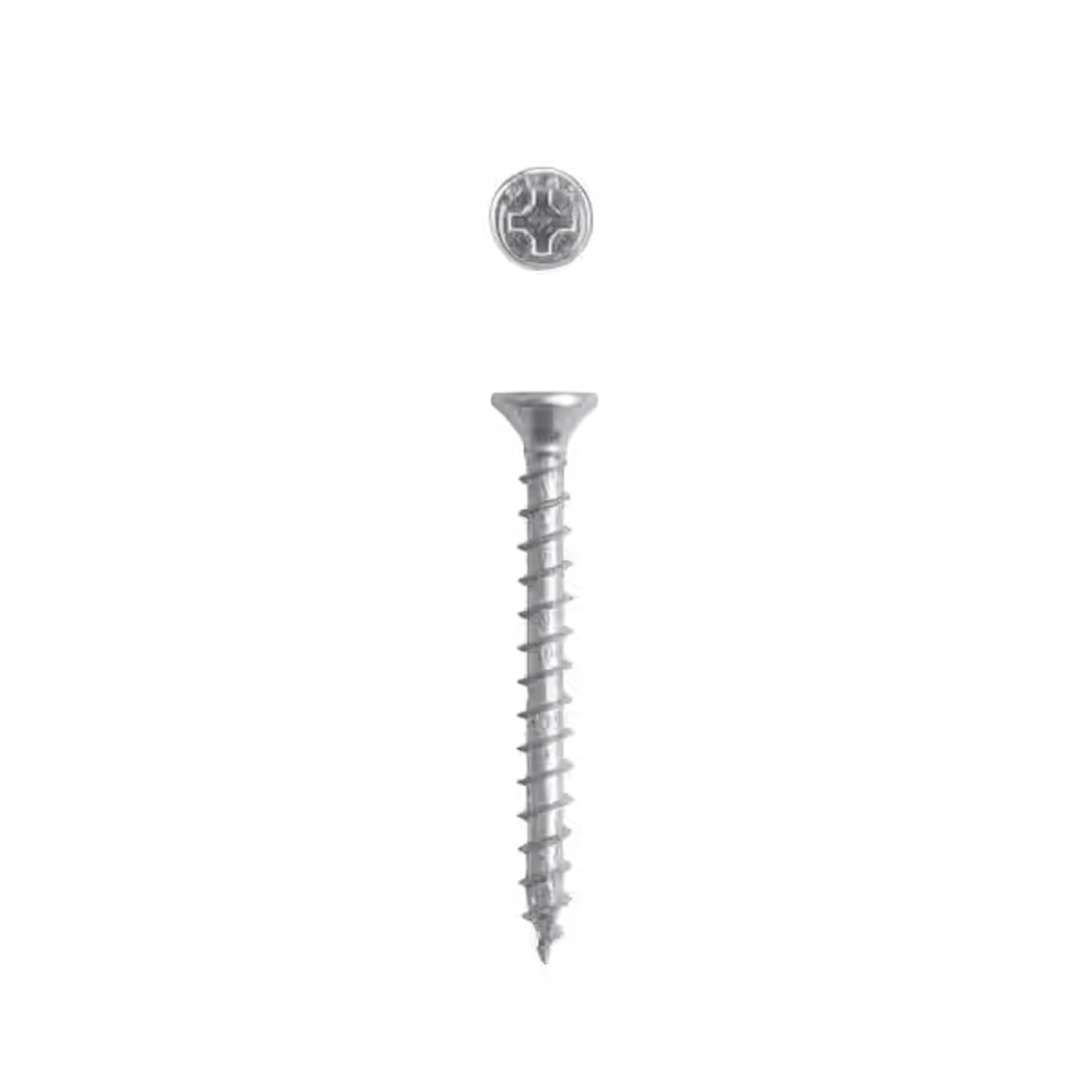 #10 x 2 Interior Flat Head Construction Wood Screws (1500 pcs) Phillips Square Unidrive Zinc