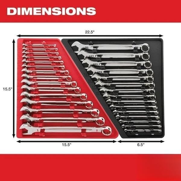 NEW 48-22-9515 Wrenches for Milwaukee Combination Wrench Set Metric - 15 Piece