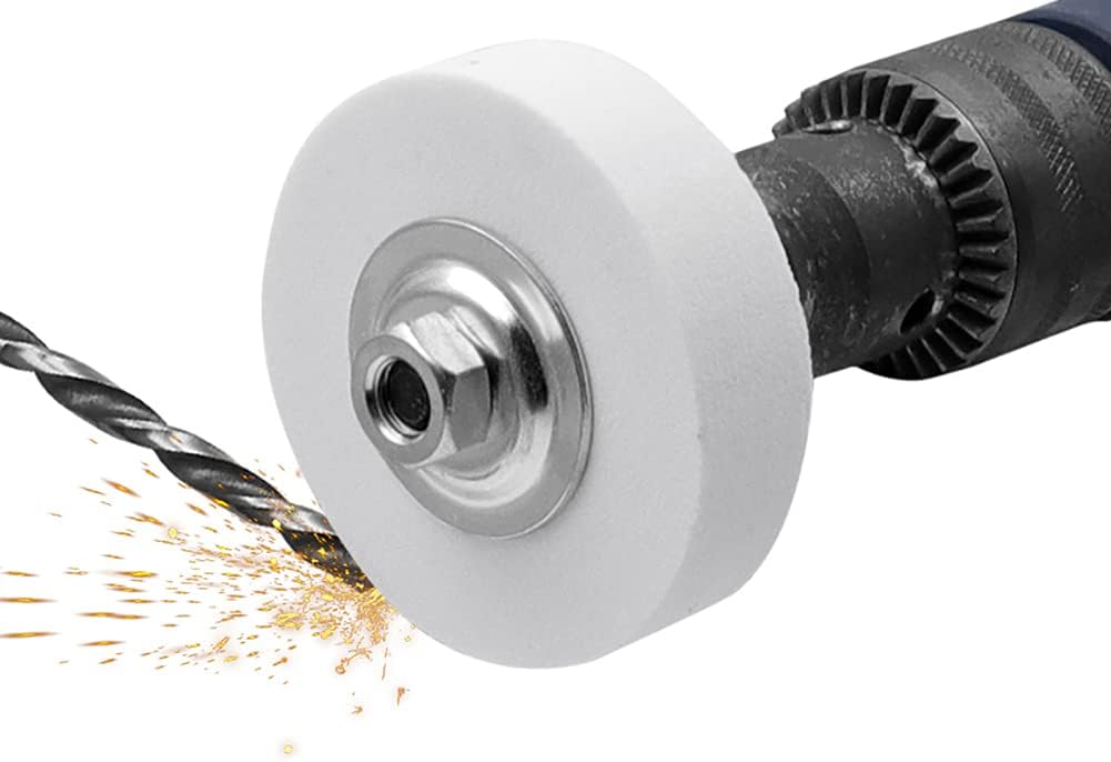 Bench Grinder Wheels, White Corundum Grinding Wheel 200mm OD 32mm Hole 20mm Thick Multiple Grits(120 Grit)