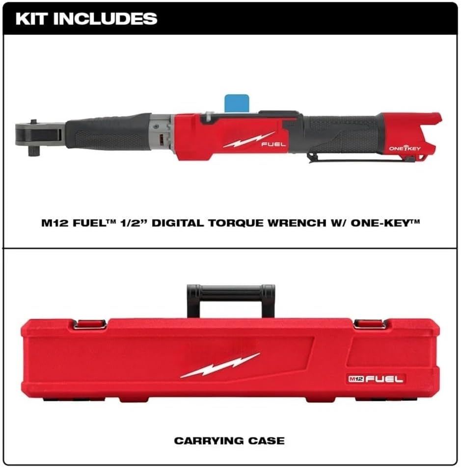 2466-20 Brushless Torque Wrench for Milwaukee M12 12V FUEL 1/2' Digital Torque Wrench w/ONE-KEY - Bare Tool