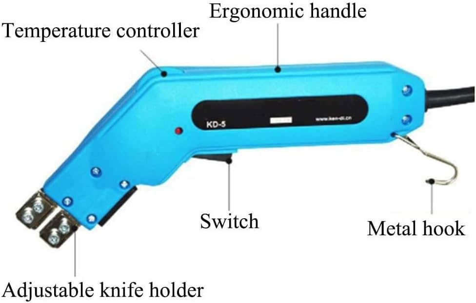 110V/230V Hot Knife Foam Cutter, 150W Electric Foam Grooving Carving Knife, with Small Slotter&305mm Flexible Blade&150mm Straight Blade, 16-Position Temperature Adjustment, for Sponge Cloth Canvas