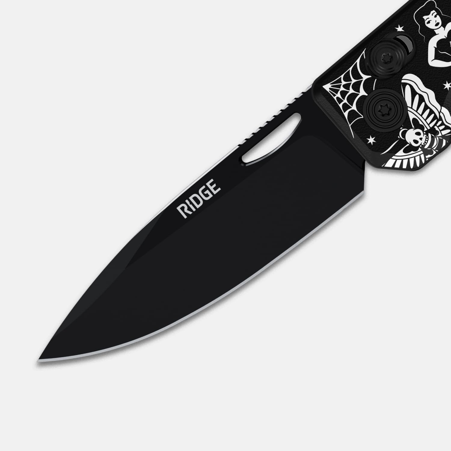 Ridge Everyday Folder Knife EDC Pocket Knife, American Traditional Tattoo