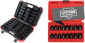 Sunex 2637L, ½' Drive, 6' Long Master Impact Hex Driver Set & Sunex 3646, 3/8 Inch Drive Low Profile Impact Hex Driver Set, 16-Piece, SAE/Metric, 1/4 Inch - 3/4 Inch, 6mm - 19mm