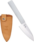 Keith Titanium Ti8741 Ultralight Silver-Titanium-Porcelain Tribrid Portable Outdoor Kitchen Knife