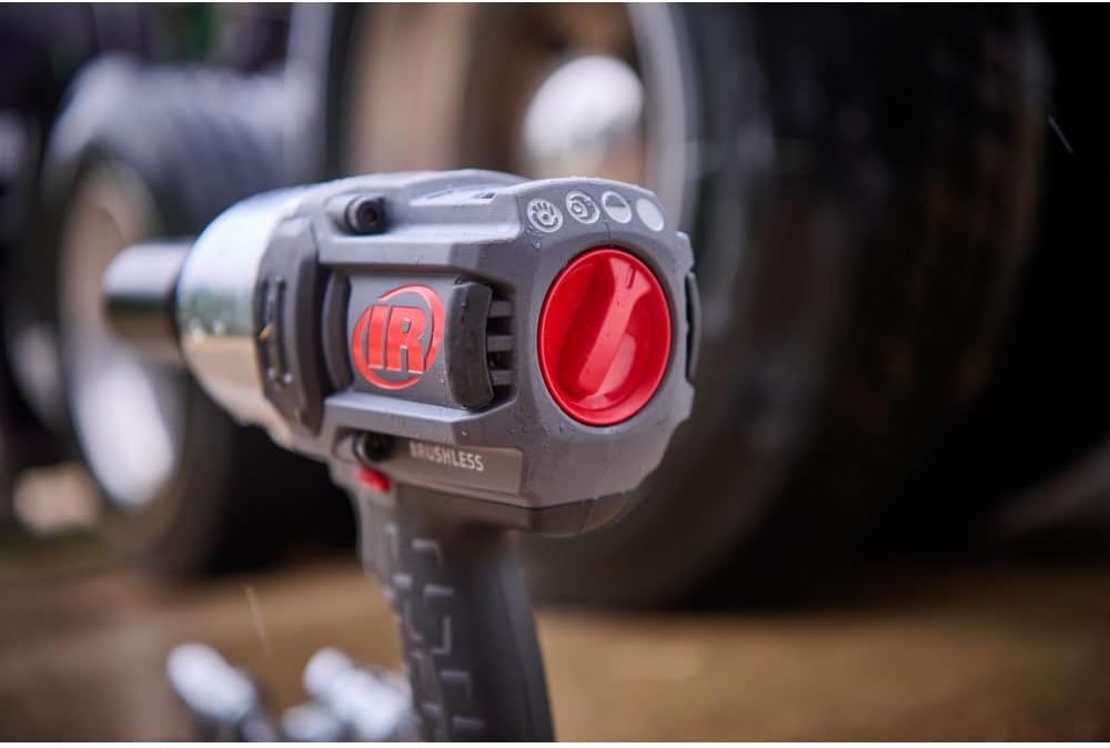 Ingersoll Rand W8191-K2 1' 20V Cordless Impact Wrench 2 Battery Kit, 2000 ft-lb Torque, Friction Ring Thru-hole, Pistol