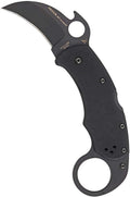 Spyderco Karahawk Folding Pocket Knife with 2' VG-10 Steel Blade and G-10 Handle - EDC Knife for Men and Women, Perfect for Hunting, Tactical, Camping, Survival, Hiking - PlainEdge - C170GBBKP