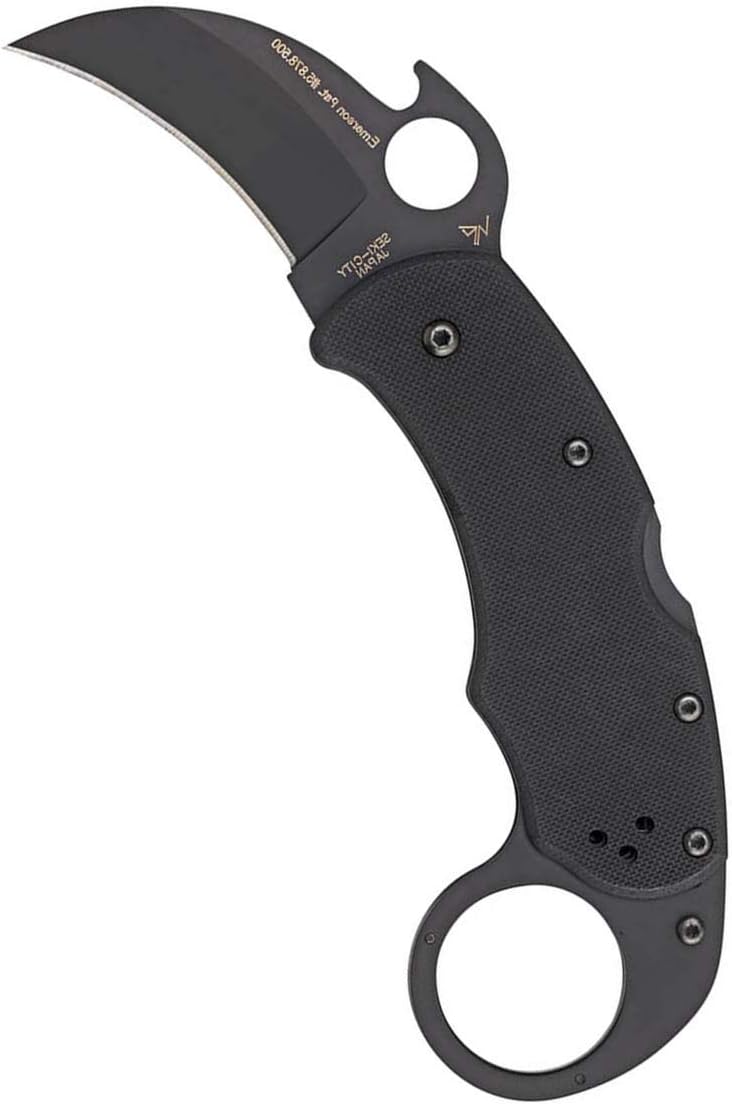 Spyderco Karahawk Folding Pocket Knife with 2' VG-10 Steel Blade and G-10 Handle - EDC Knife for Men and Women, Perfect for Hunting, Tactical, Camping, Survival, Hiking - PlainEdge - C170GBBKP
