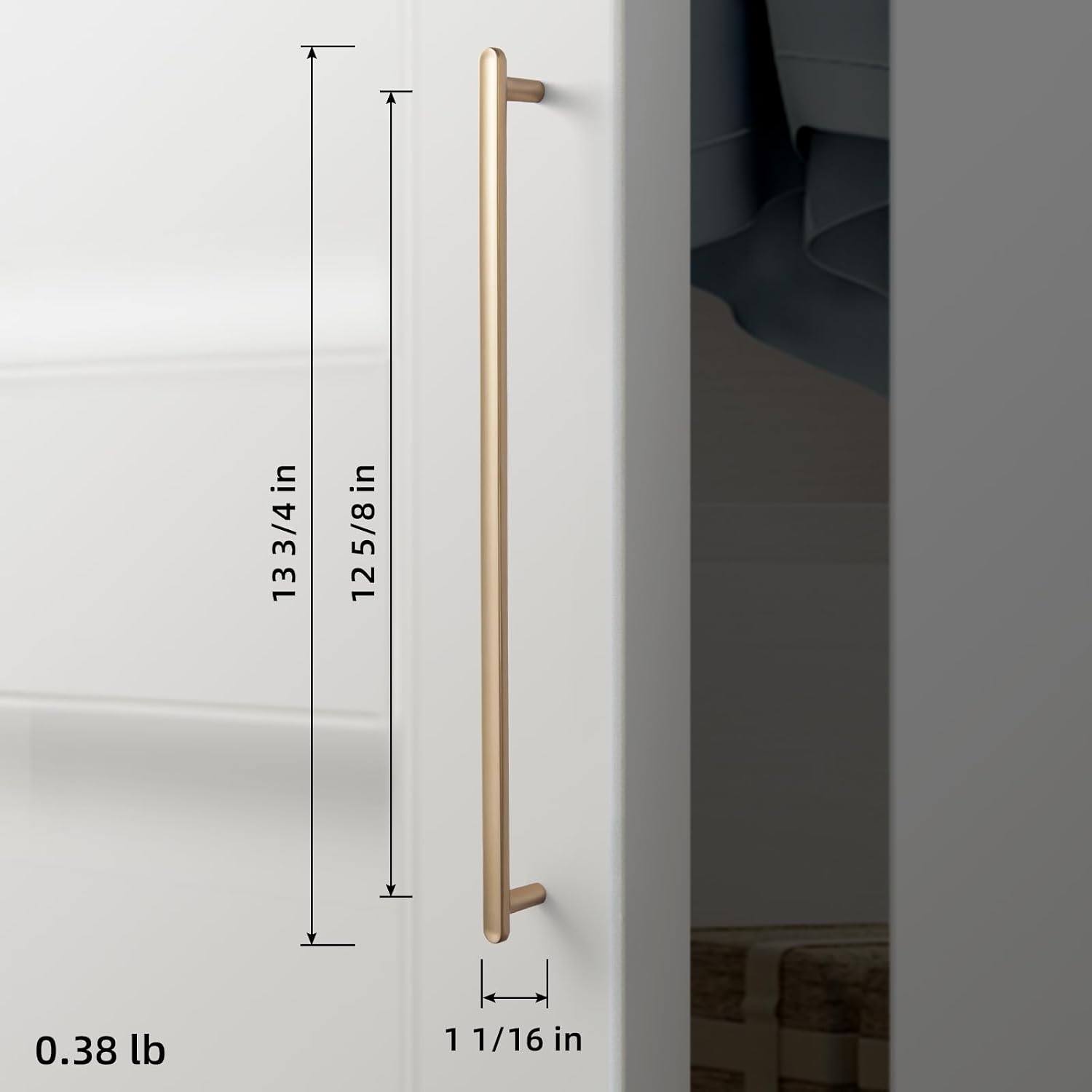 Goo-Ki 6 Pack 12 5/8' Classic Curvature Champagne Bronze Cabinet Handles - Timeless Appeal Meets Modern Functionality for Kitchen Drawer Improvement