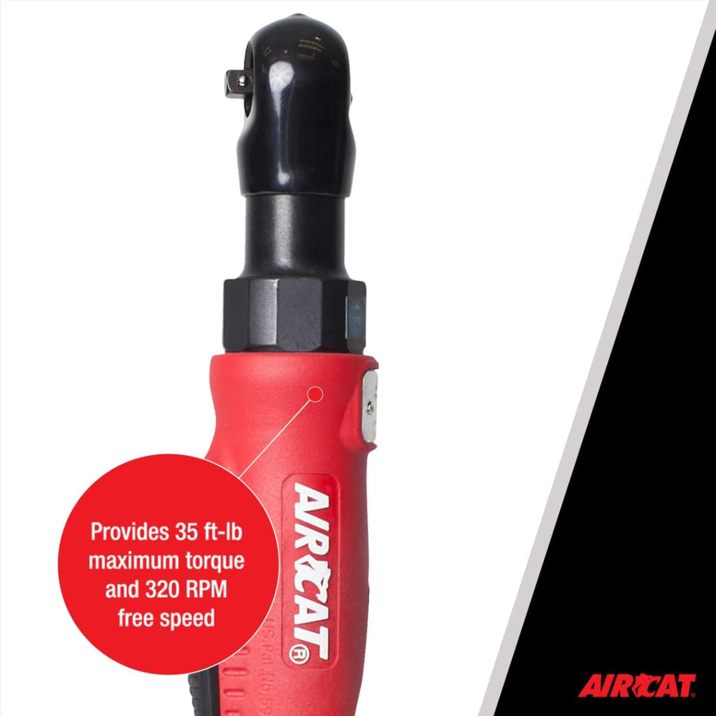 AIRCAT Pneumatic Tools 801: Composite Ratchet 320 RPM, 35 ft-lbs Maximum Torque - 3/8-Inch